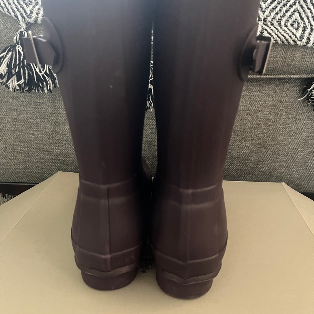 Hunter Rainboots Dark Purple Size 7/8 - Picture 7 of 16
